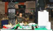Town with moving LEGO people