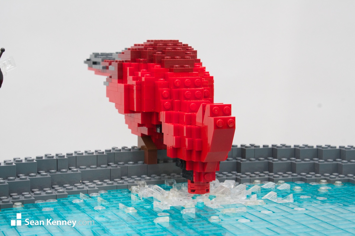 LEGO sculpture - Birdbath
