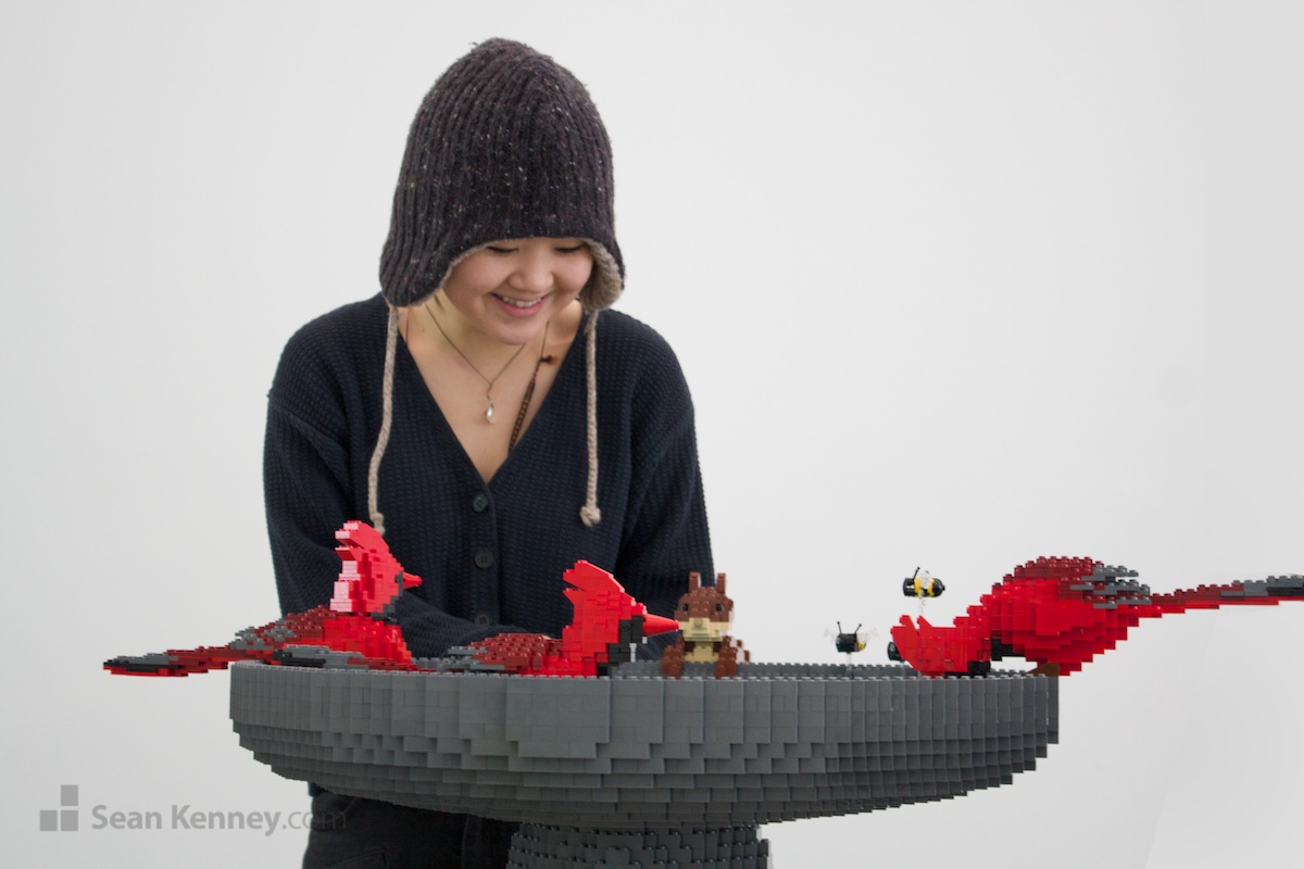 Art of LEGO bricks - Birdbath