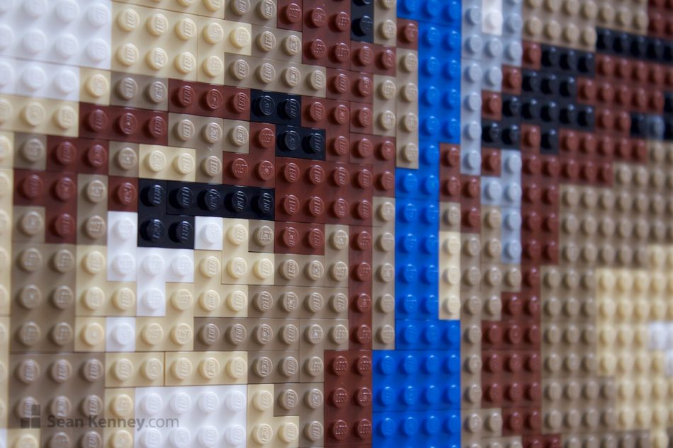 lego portrait mosaic - 50th birthday LEGO portrait