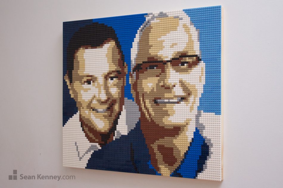custom LEGO portrait - 50th birthday LEGO portrait