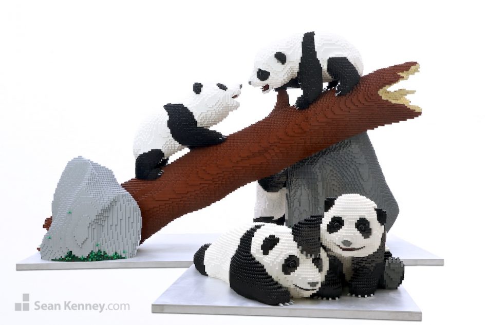 LEGO exhibit - Baby pandas playing