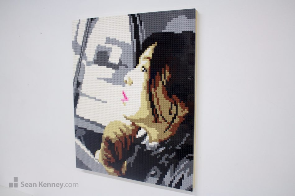your photo made from real LEGO bricks - 40th birthday LEGO portrait 乐高画像