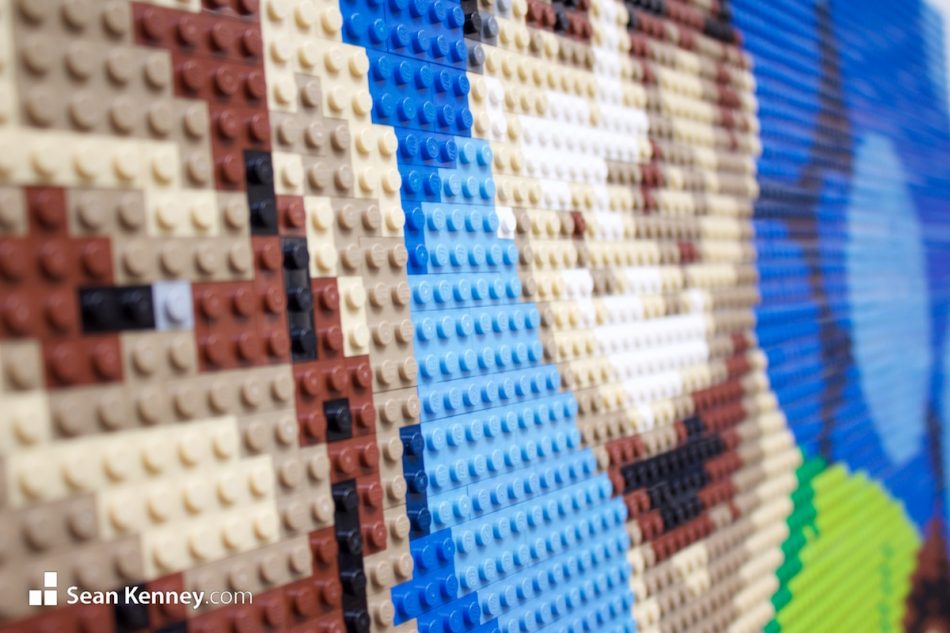 your photo made from real LEGO bricks - Green family portrait
