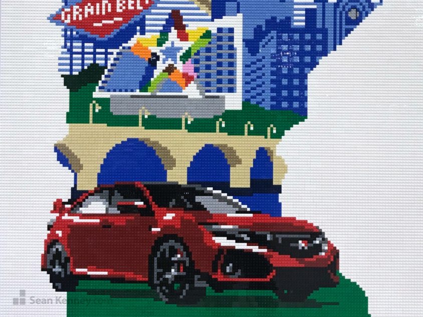 LEGO art - Red Honda