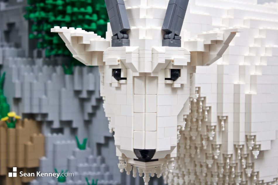 LEGO sculpture - Mountain Goats