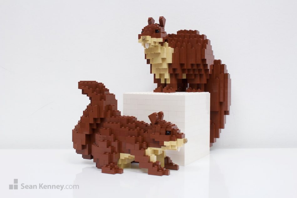 Sean Kenney's art with LEGO bricks - Squirrels