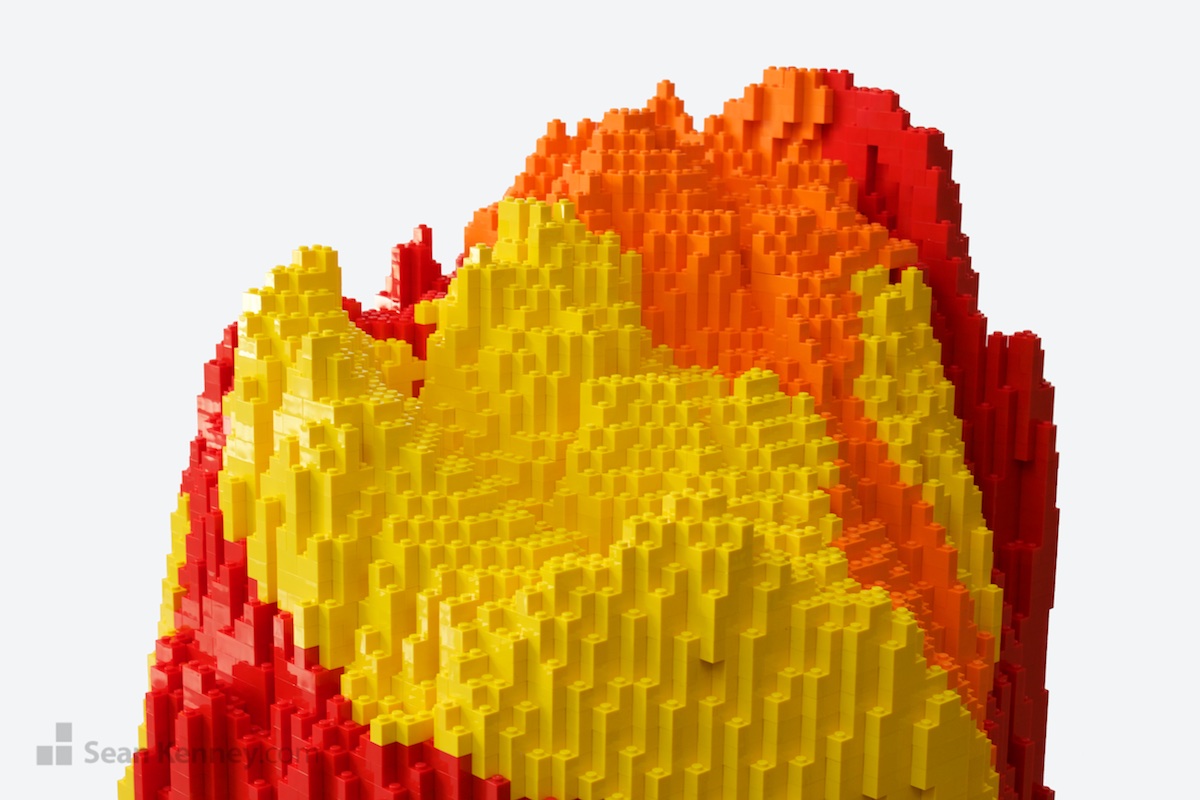 LEGOs exhibit - Lava lamp woodpecker