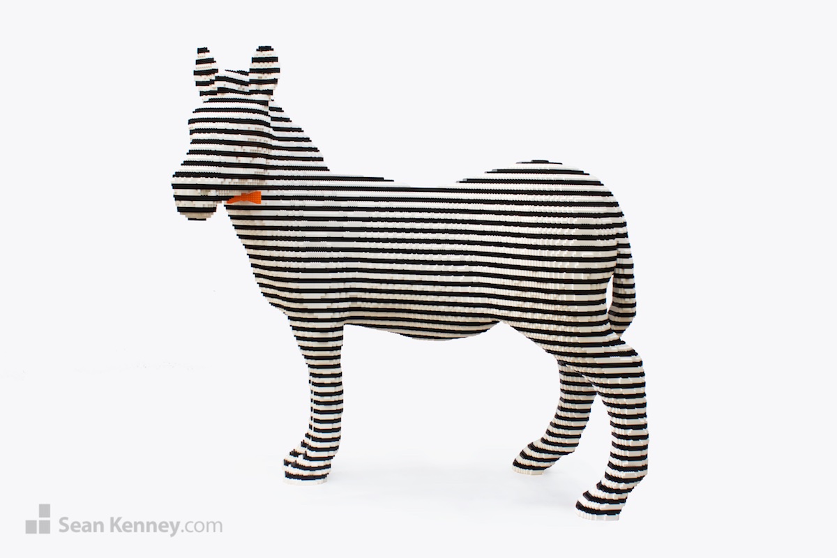 Sean Kenney's art with LEGO bricks - Fancy Zebra