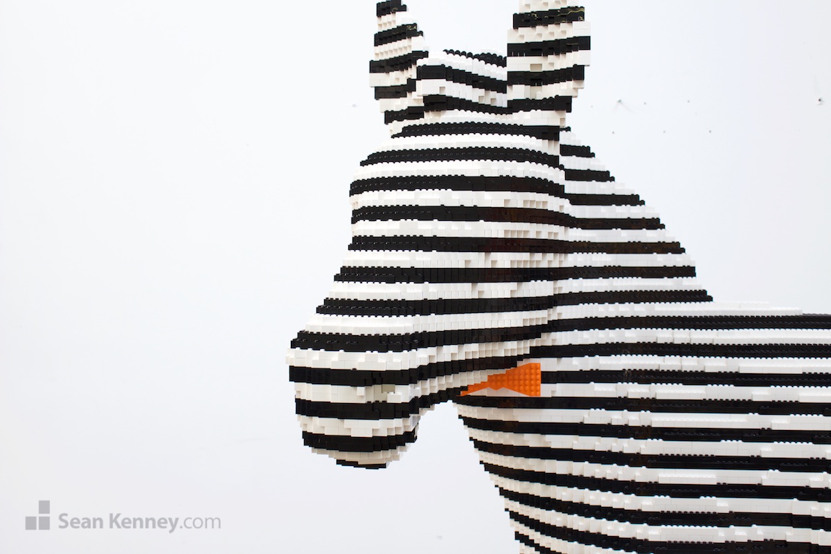 Sean Kenney's art with LEGO bricks - Fancy Zebra