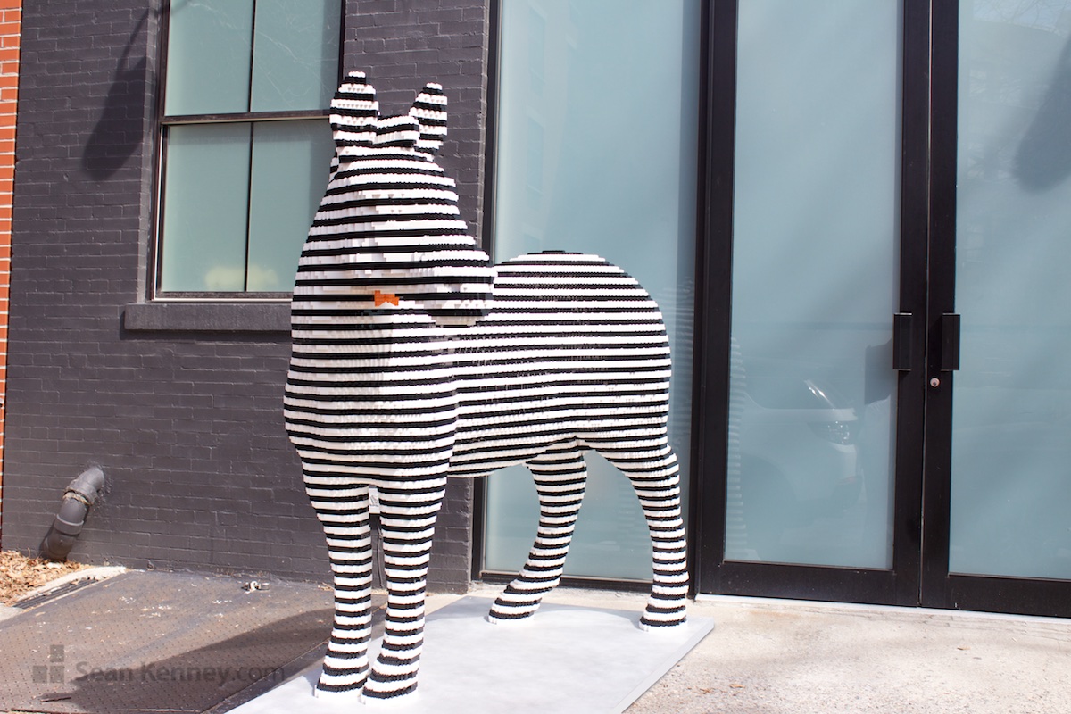 LEGO sculpture - Fancy Zebra