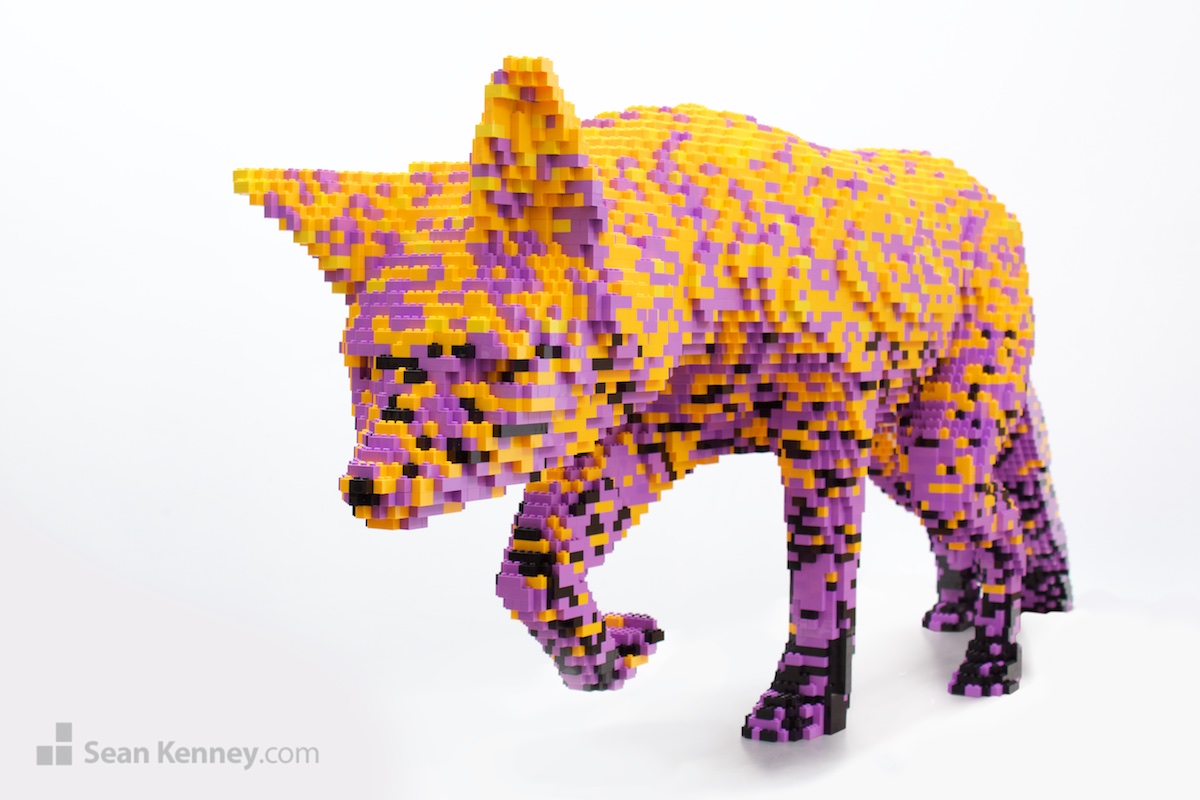 LEGOs exhibit - Golden flecked purple Fox