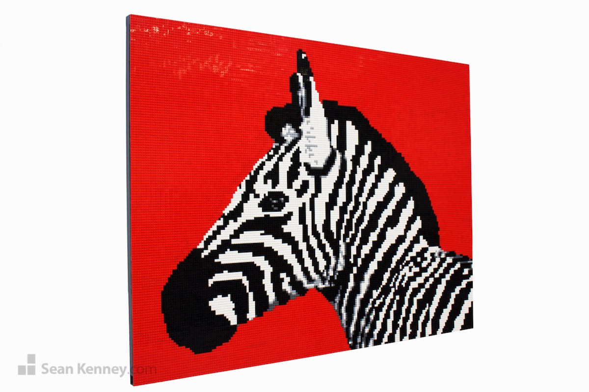 Sean Kenney's art with LEGO bricks - Zebra