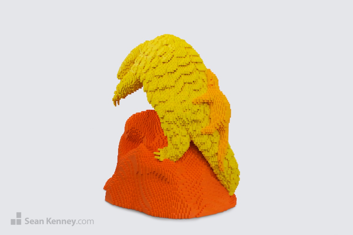 LEGOs exhibit - Bright yellow Chinese Pangolin