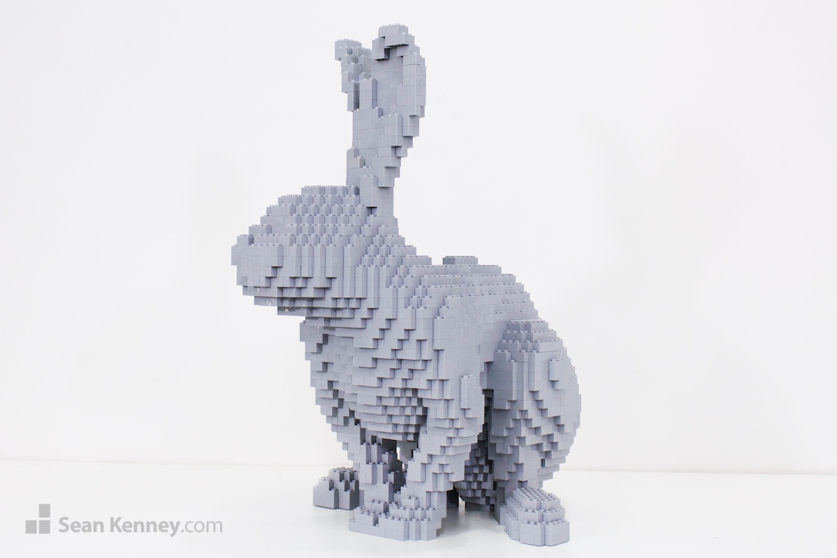 Sean Kenney's art with LEGO bricks - POP-art bunnies
