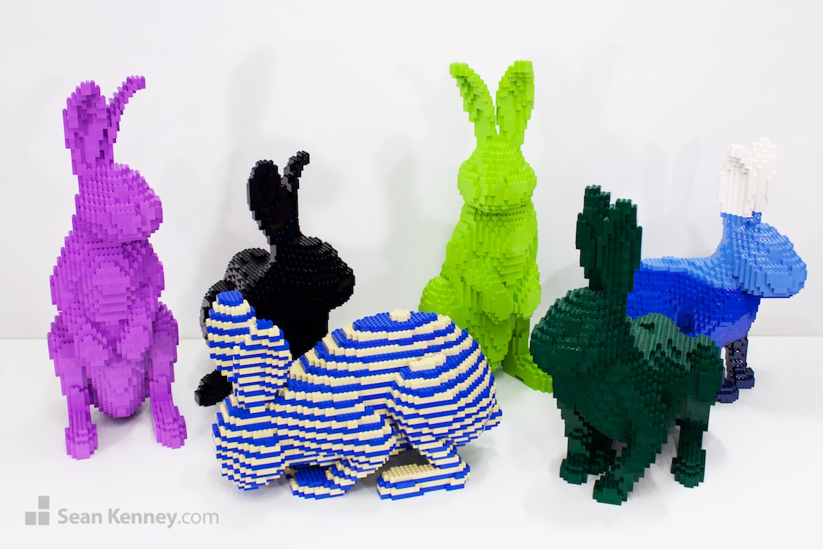 LEGOs exhibit - POP-art bunnies