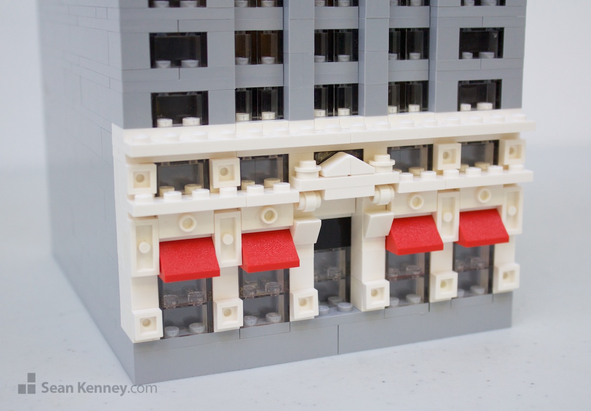 LEGO exhibit - Old grey office building