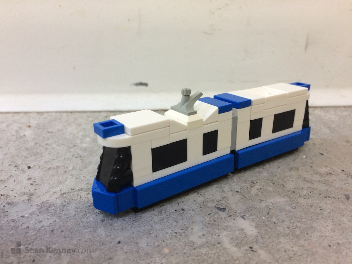 Sean Kenney's art with LEGO bricks - Tiny trucks, trains, and cars