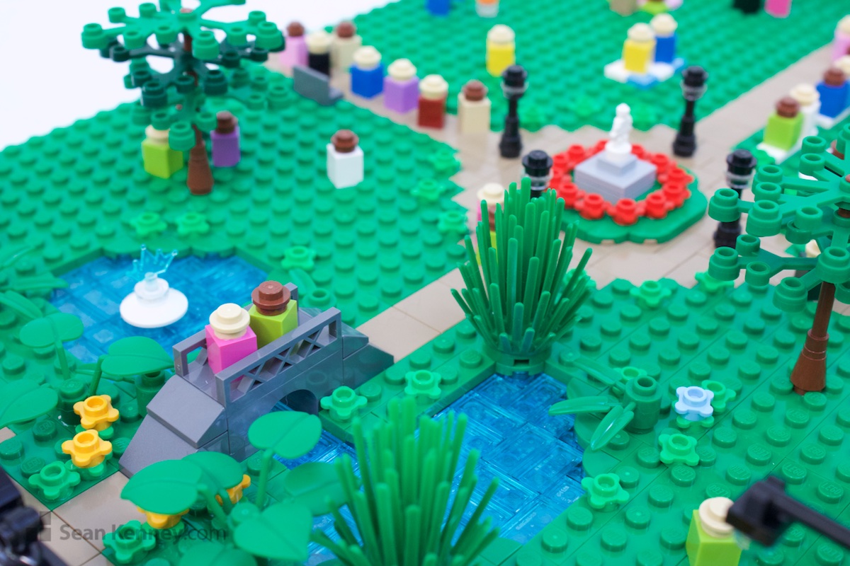 LEGO sculpture - Small city park