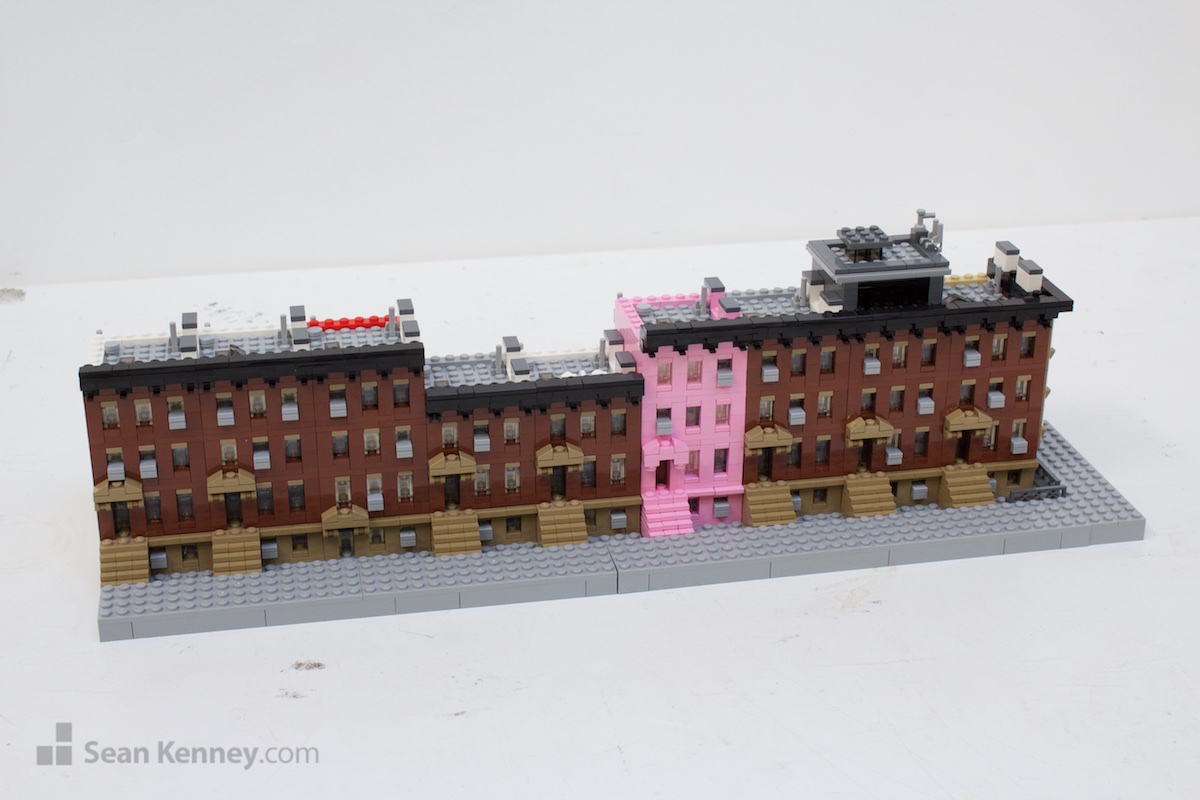 Art with LEGO bricks - The Pink Brownstone