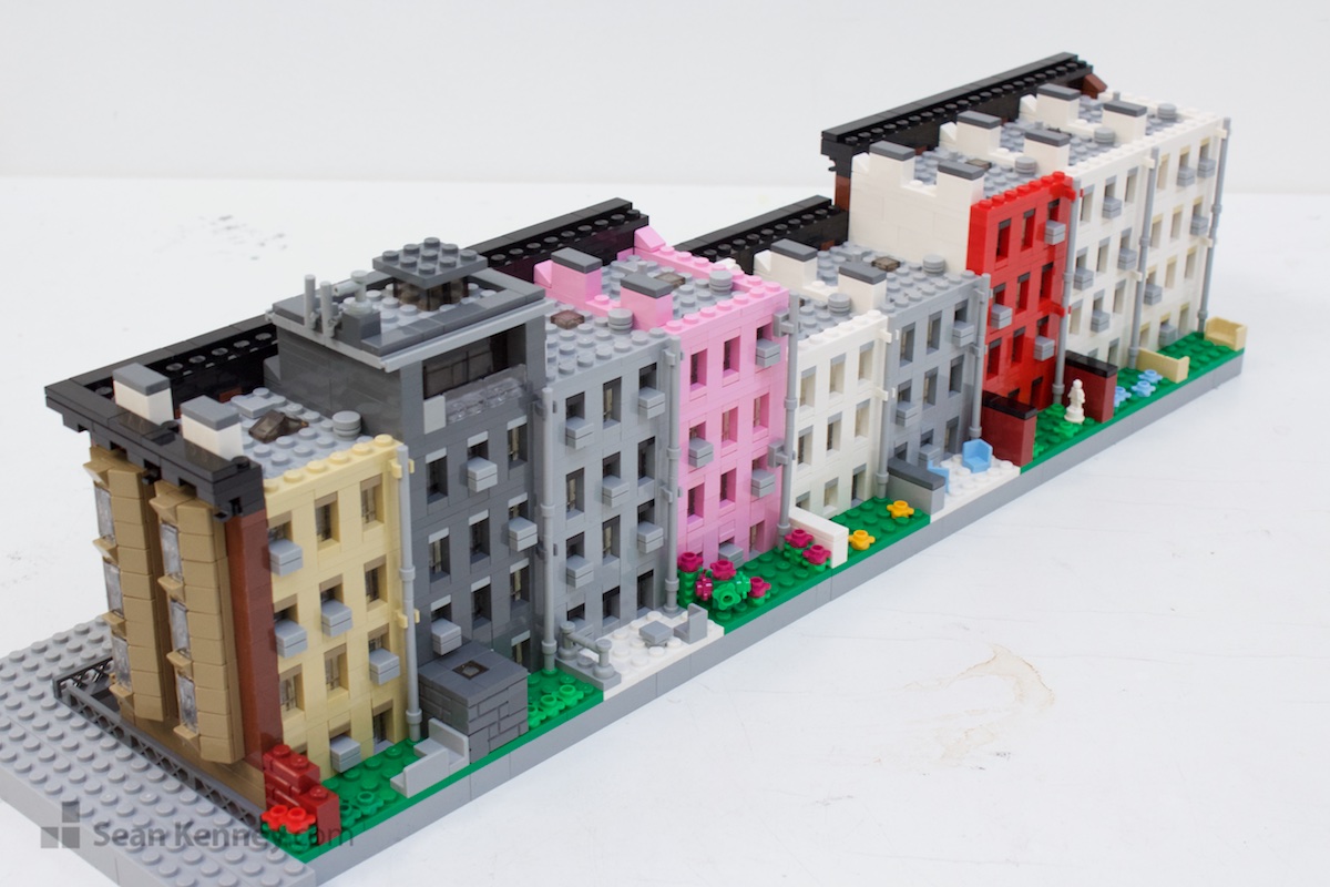 LEGO sculpture - The Pink Brownstone