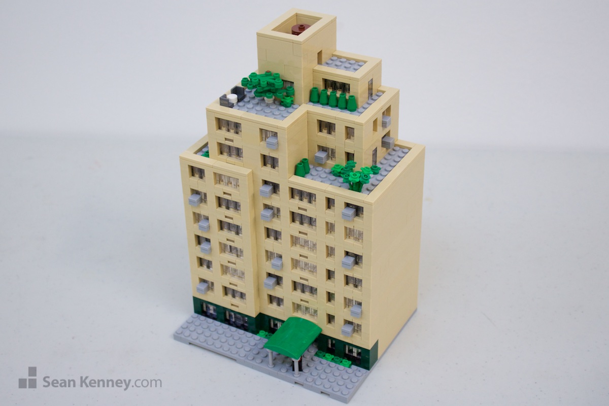 Art of LEGO bricks - Midtown co-op apartment buildings