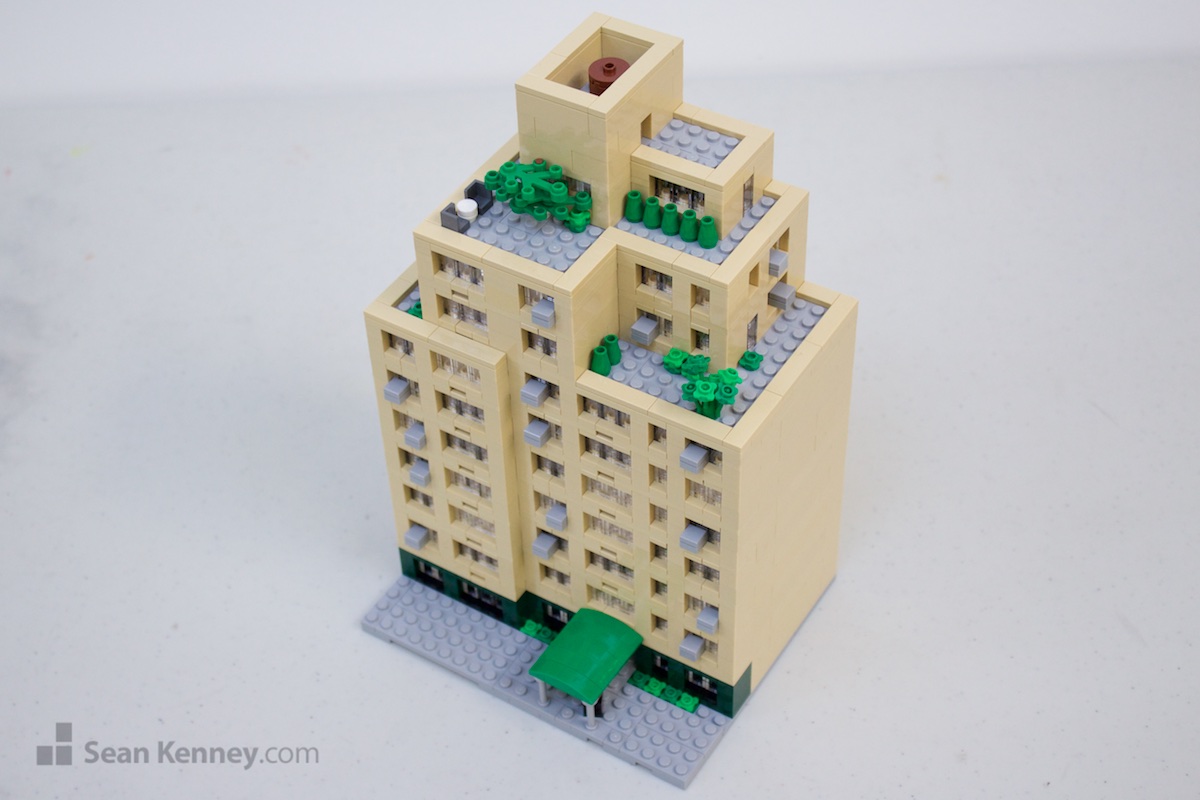LEGO exhibit - Midtown co-op apartment buildings