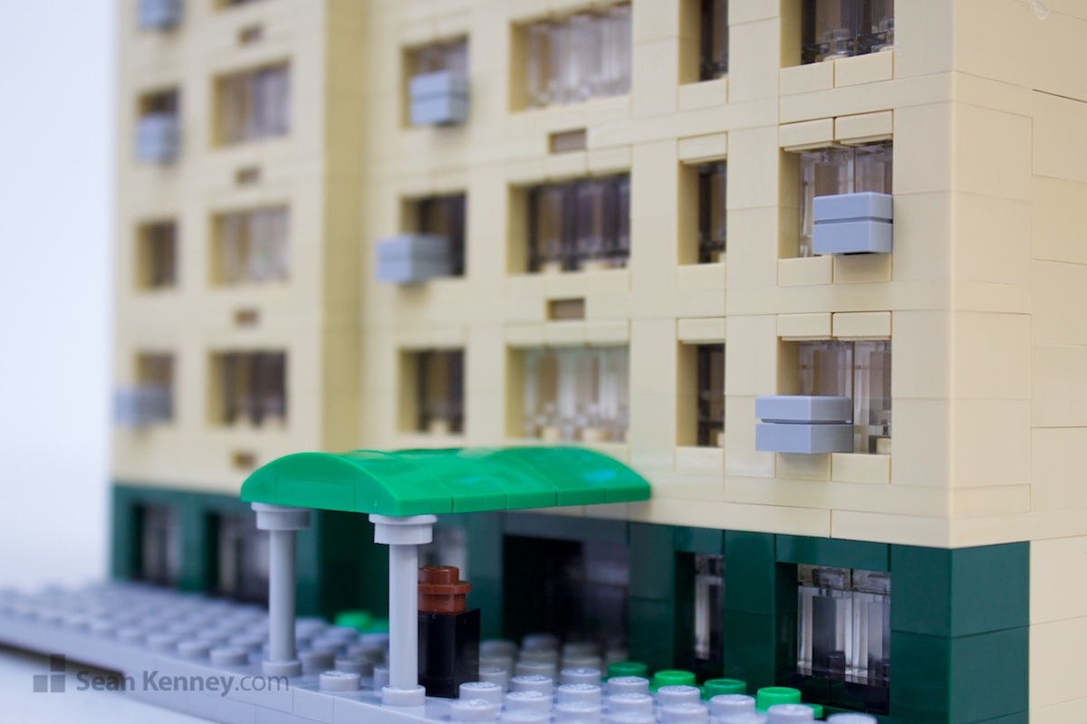 LEGO exhibit - Midtown co-op apartment buildings