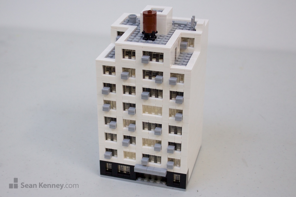 LEGO sculpture - Midtown co-op apartment buildings