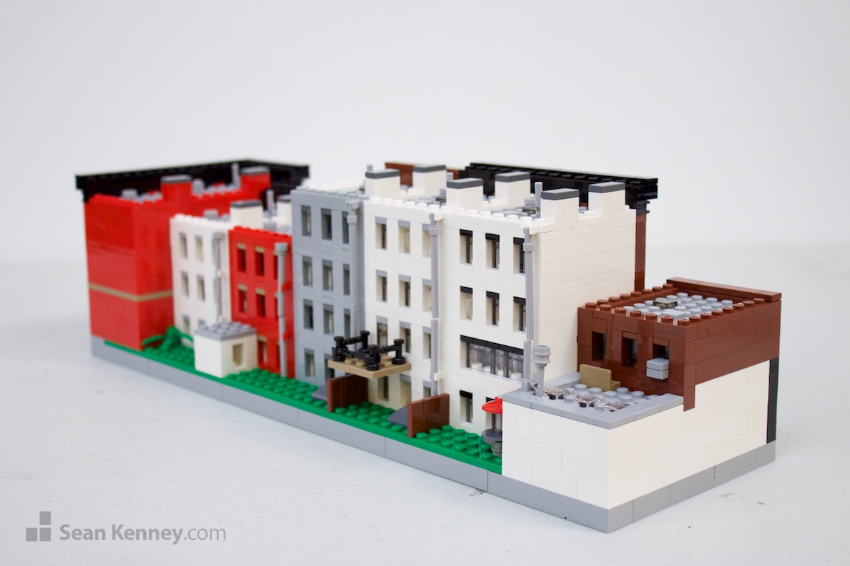 Art of the LEGO - Brooklyn townhouses