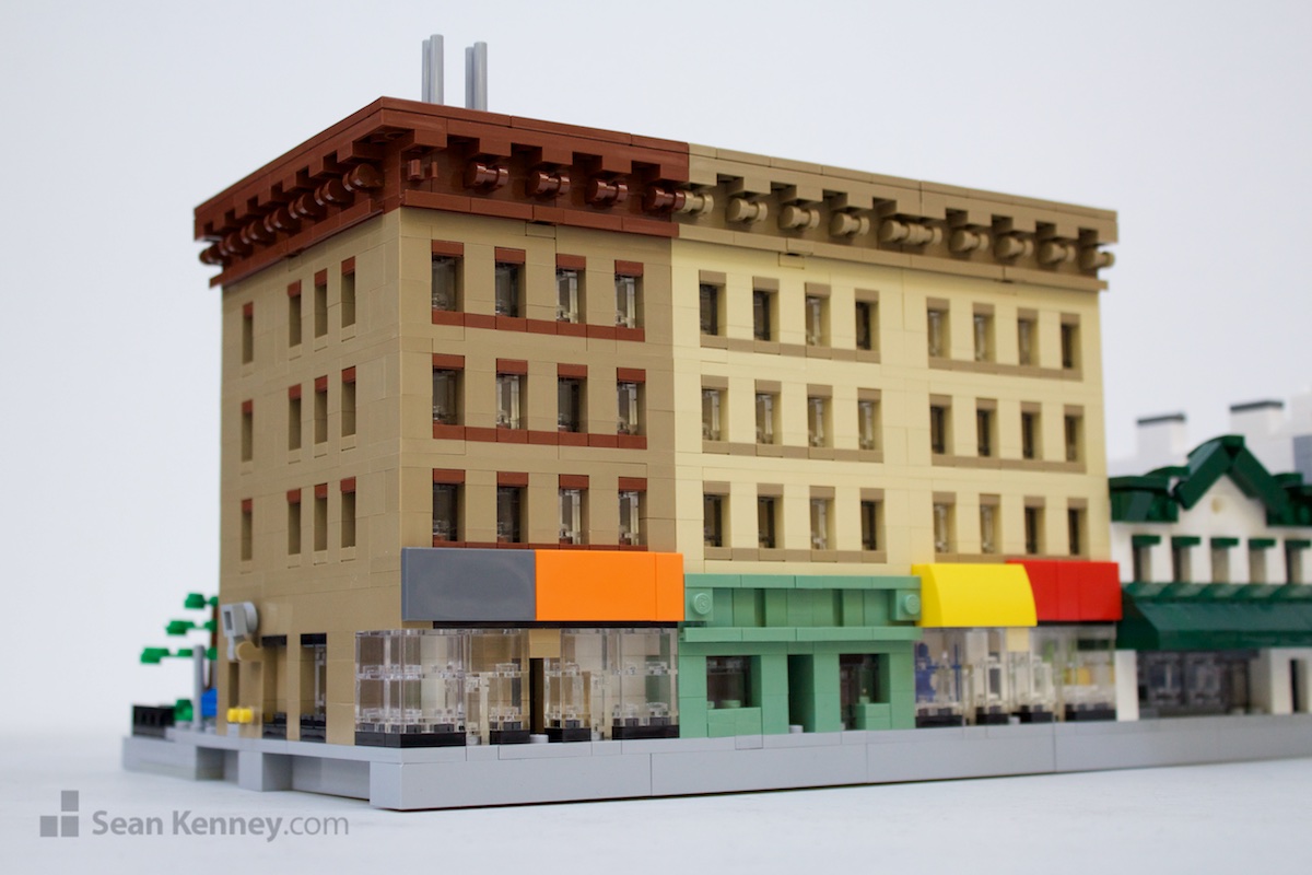 LEGO sculpture - 5th Avenue Brooklyn city block