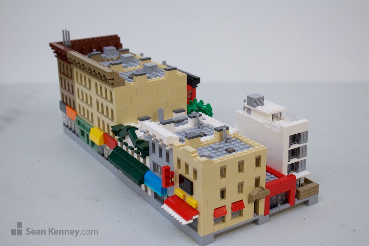 LEGO artist - 5th Avenue Brooklyn city block