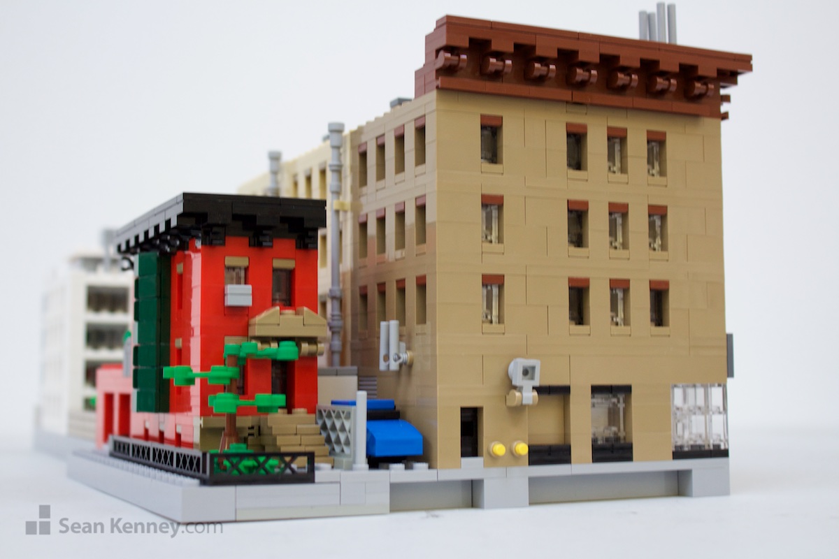 LEGO art - 5th Avenue Brooklyn city block