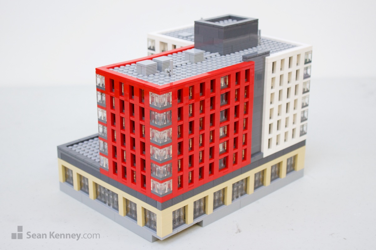 Art of LEGO bricks - Modern downtown apartments
