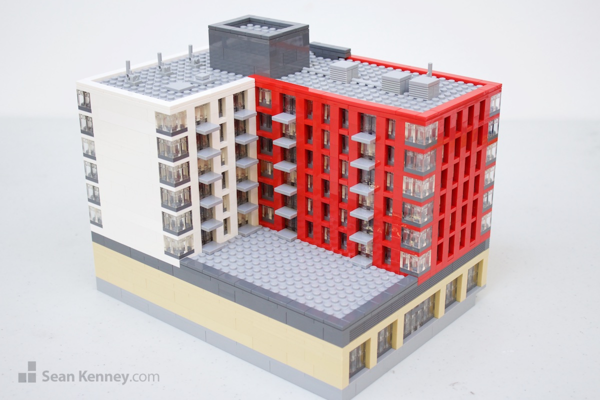 LEGO sculpture - Modern downtown apartments