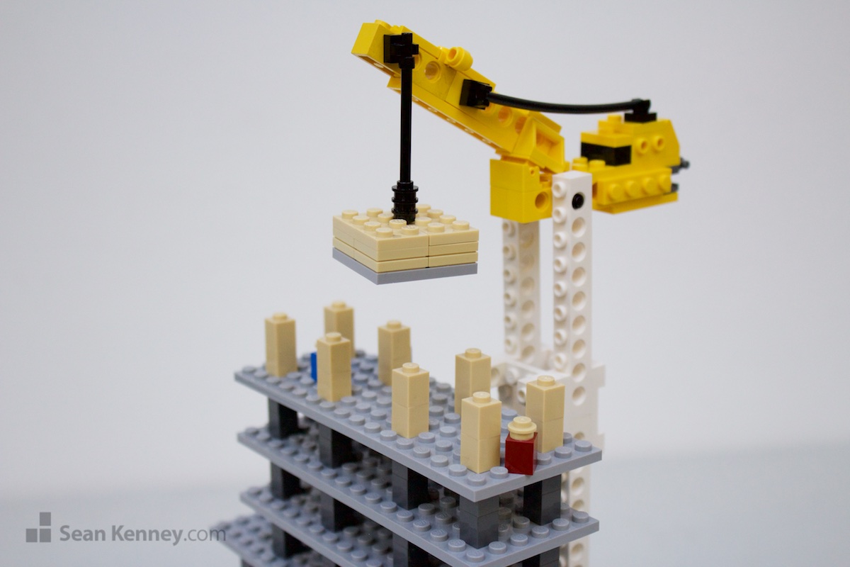 LEGO artist - Apartment building under construction