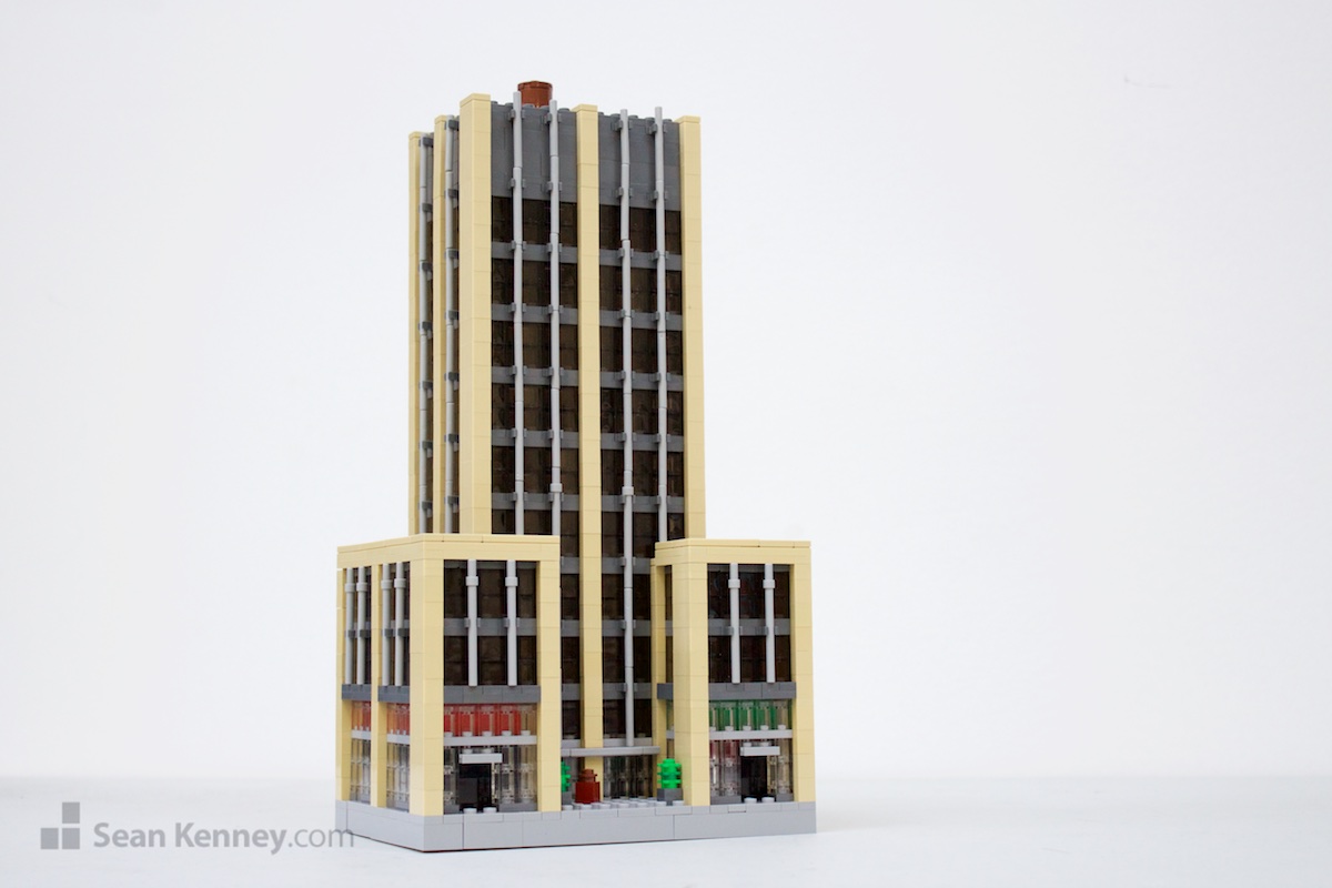 LEGO art - Tan office building
