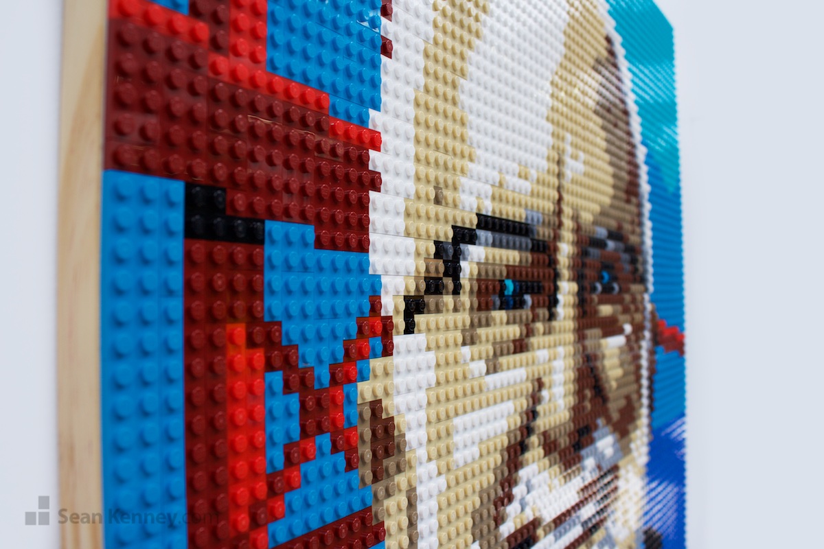 custom LEGO portrait - Mr. Golden Gate