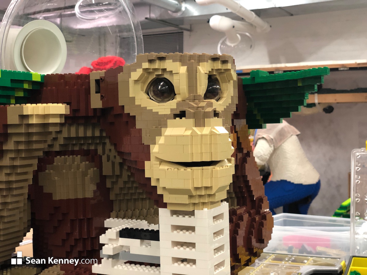 LEGOs exhibit - Orangutan in the rain