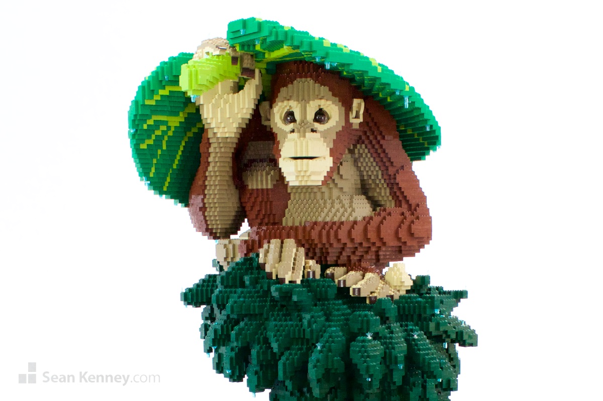LEGO art - Orangutan in the rain
