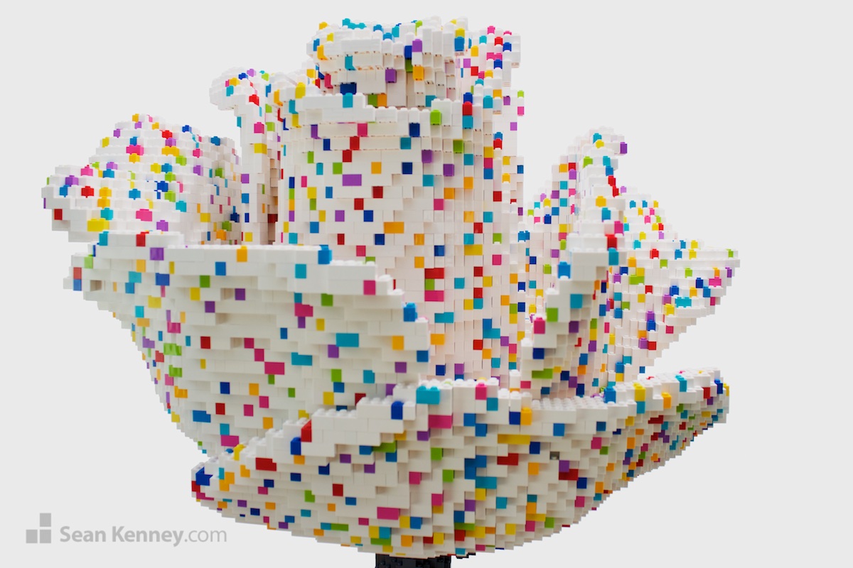 Art with LEGO bricks - Confetti Rose