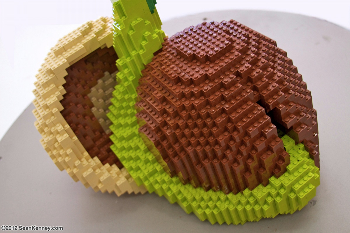 LEGO sculpture - Germinating Acorn
