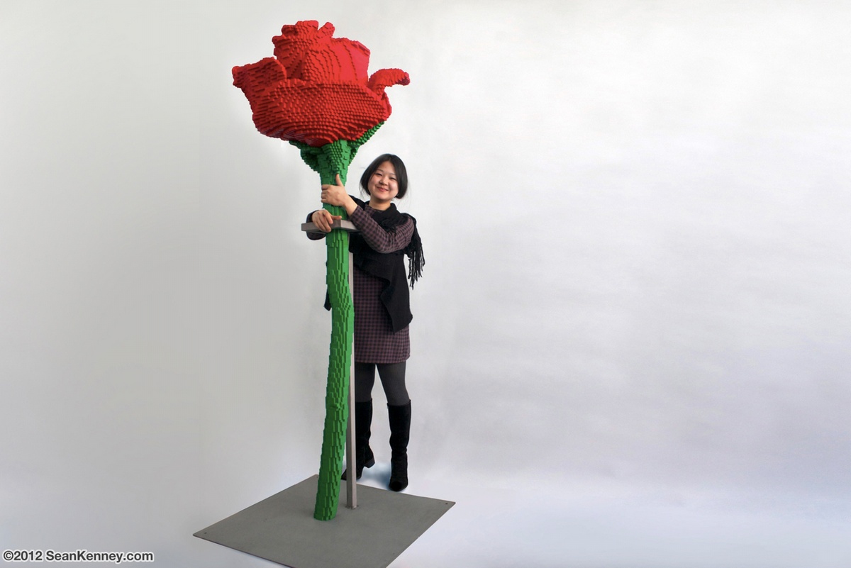LEGO sculpture - Rose