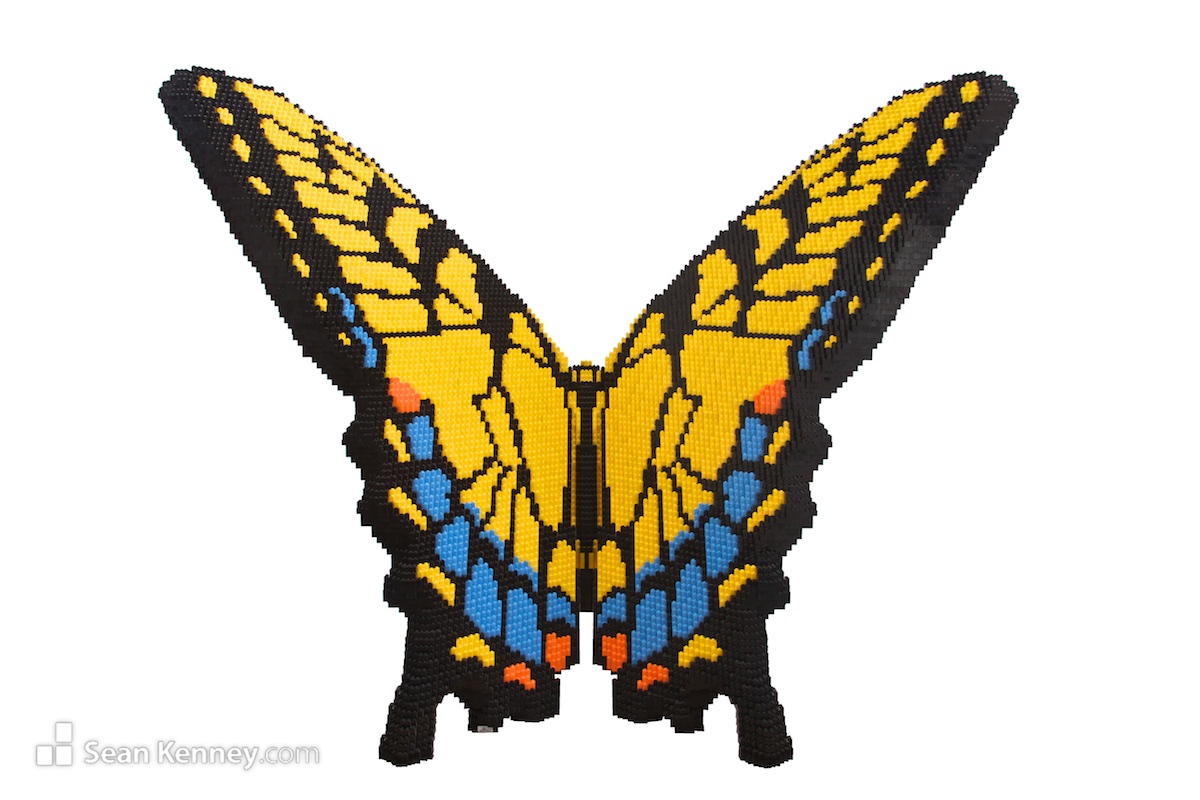 LEGO sculpture - Tiger swallowtail butterfly