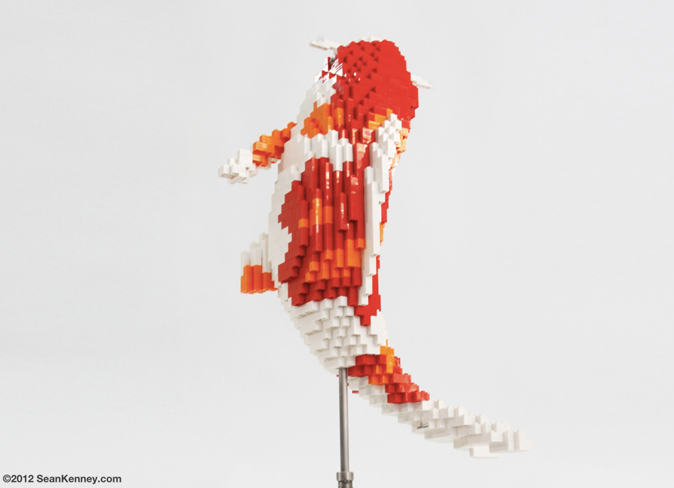 Sean Kenney's art with LEGO bricks - Jumping Koi