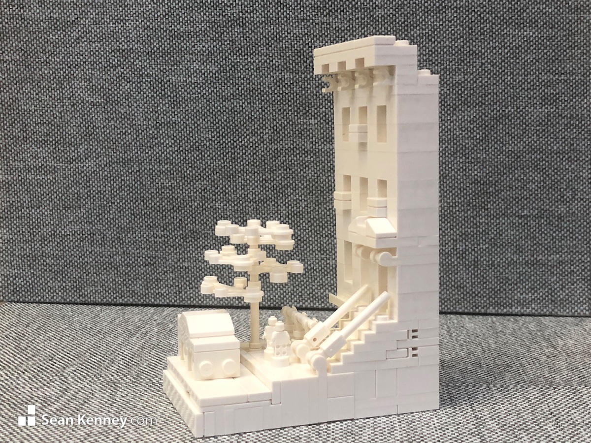 Art with LEGO bricks - Monochromatic study – Brooklyn Brownstone (white)