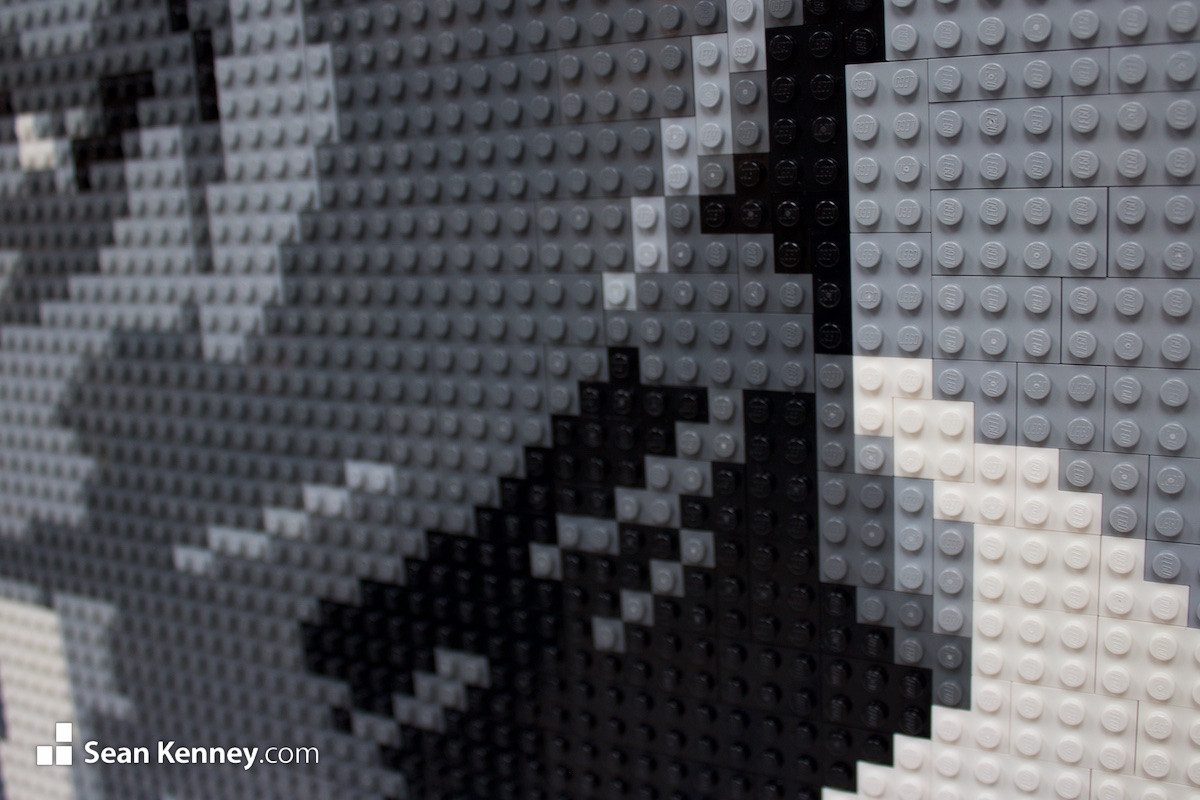 lego portrait mosaic - Black and white siblings (3 of 3)