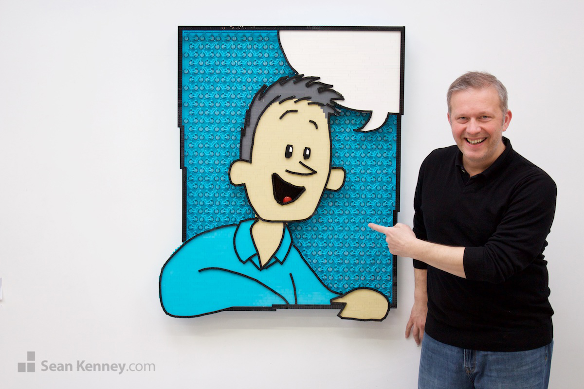 Art with LEGO bricks - Cartoon self portrait