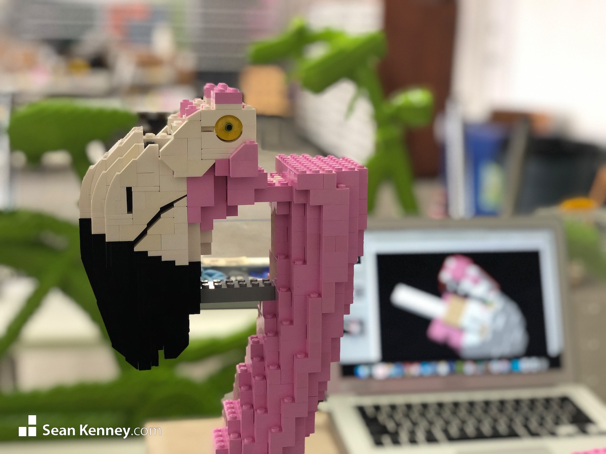LEGO art - Flamingos