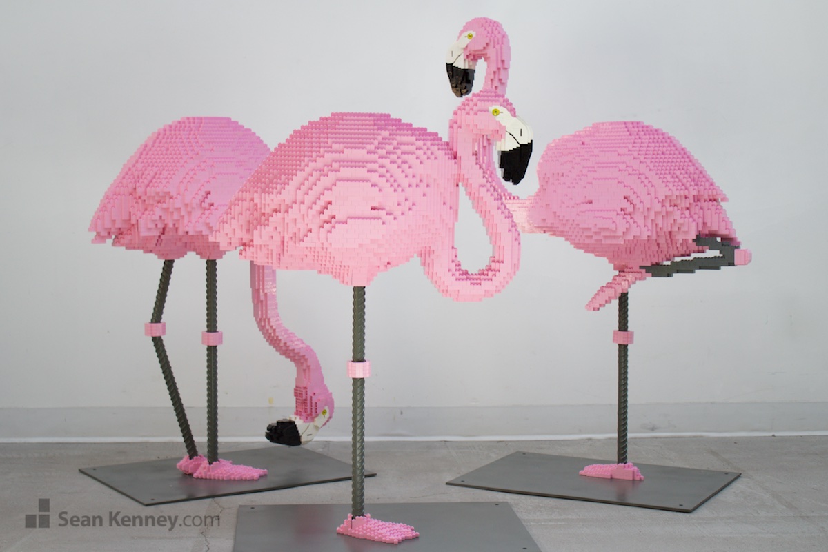 Art of the LEGO - Flamingos